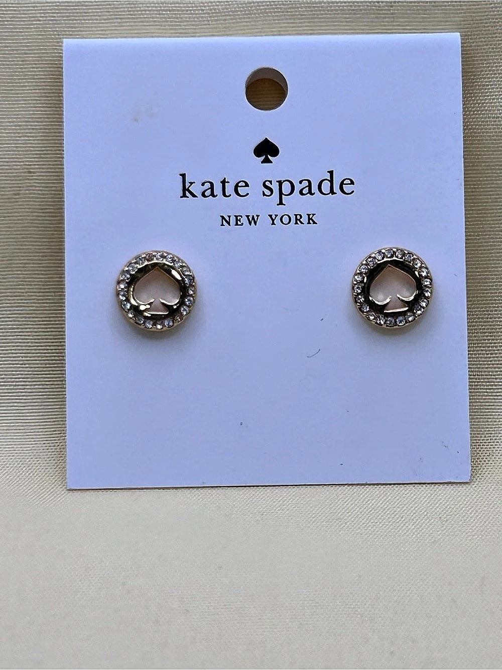 Kate Spade Spot the Spade Silver Spade Stud Earrings NWT